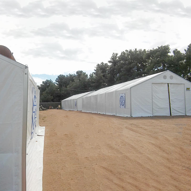 IFRC/ICRC/WFP/IOM standaard brandvertragende UV-bestendige 10x24m mobiele tentopslageenheden (MSU)