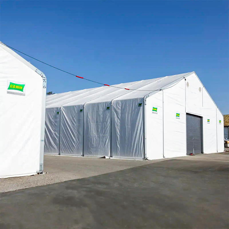 IFRC/ICRC/WFP/IOM standaard brandvertragende UV-bestendige 10x24m mobiele tentopslageenheden (MSU)