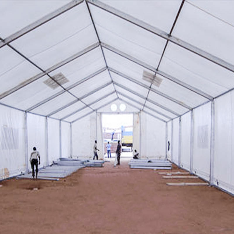 IFRC/ICRC/WFP/IOM standaard brandvertragende UV-bestendige 10x24m mobiele tentopslageenheden (MSU)