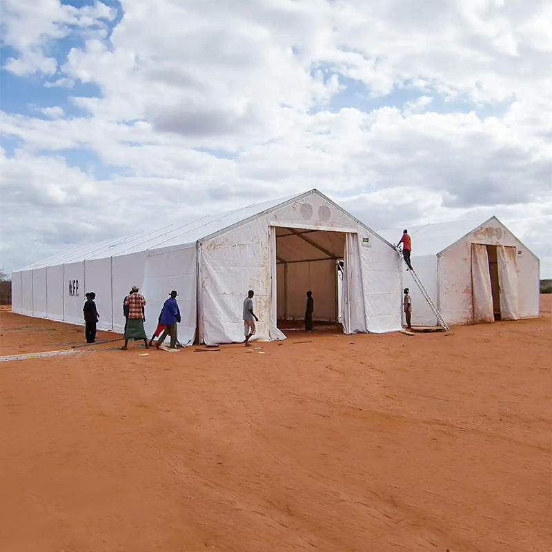 IFRC/ICRC/WFP/IOM Standaard 10x32m Duurzame Flexibele Opslagtent Mobiele Opslageenheden (MSU)