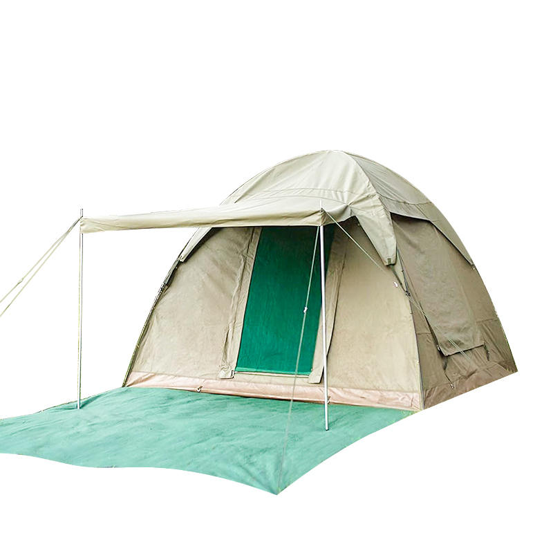 2,1 x 2,1 m canvas koepeltent, backpacktent voor 2 personen