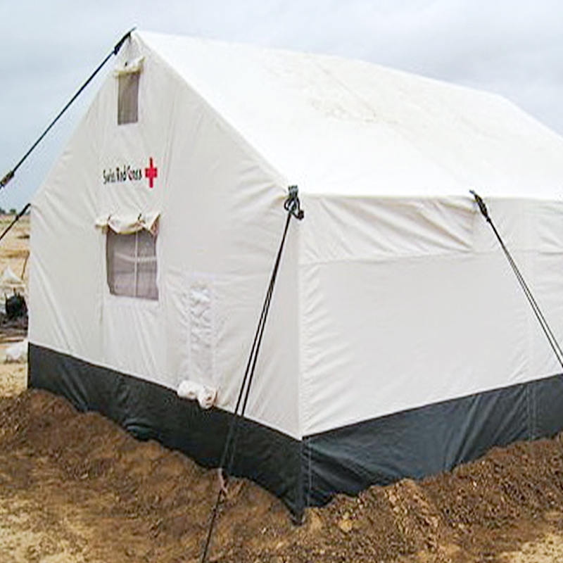 ICRC IFRC UNHCR standaard dubbel opvouwbare familietent voor 5 personen, geschikt voor alle weersomstandigheden