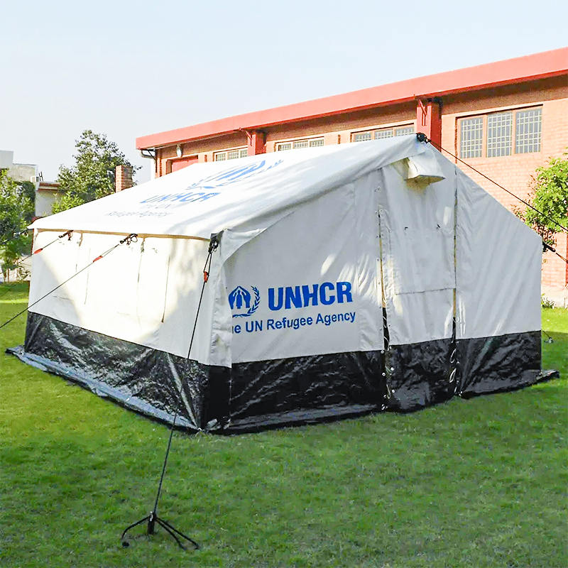 ICRC IFRC UNHCR standaard dubbel opvouwbare familietent voor 5 personen, geschikt voor alle weersomstandigheden
