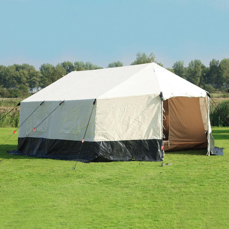 ICRC IFRC UNHCR standaard dubbel opvouwbare familietent voor 5 personen, geschikt voor alle weersomstandigheden