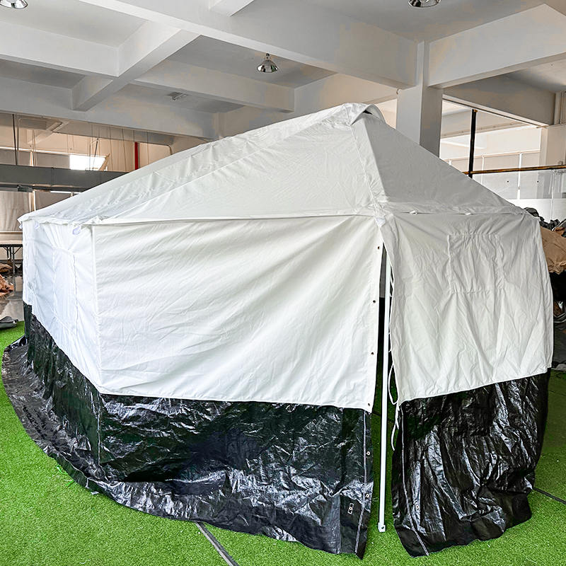 ICRC IFRC UNHCR standaard dubbel opvouwbare familietent voor 5 personen, geschikt voor alle weersomstandigheden