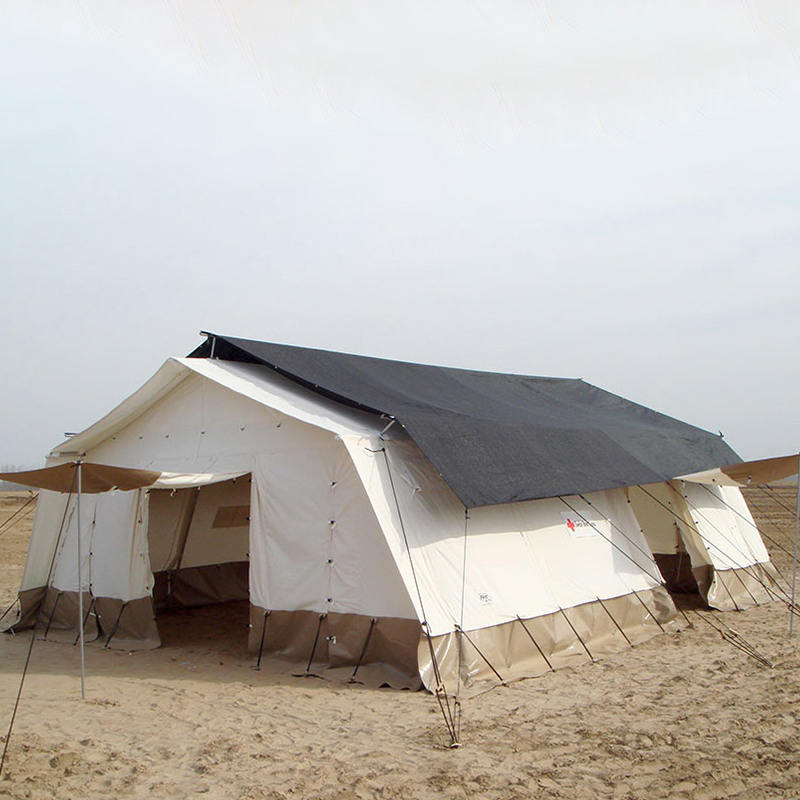 MSF/ICRC/IFRC standaard 45m² multifunctionele tentbasistent gebruikt voor scholing, kantoor, kliniek
