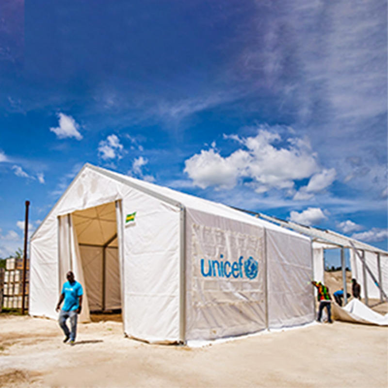 IFRC/ICRC/WFP/IOM standaard 6,5x8m draagbare tent mobiele opslageenheden (MSU)