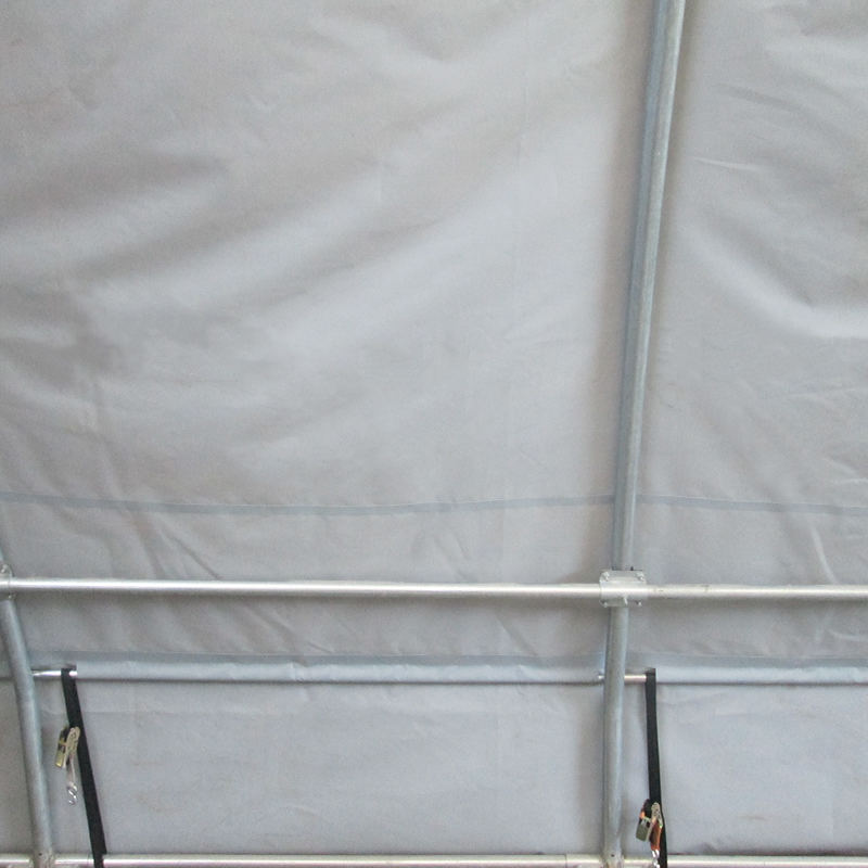 9x12m pijlboogvormige opslagtent, halfronde tenthal