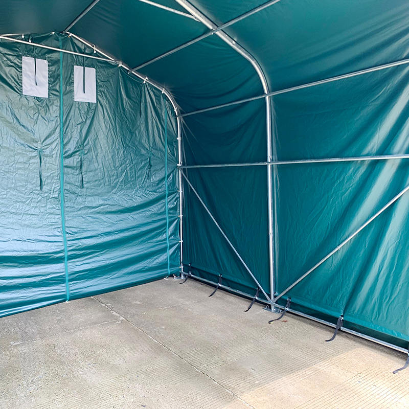 4x4m-2,6m Weiland Schaduwschuilplaats Zwaar uitgevoerde buitenopslag Schuur Corral Shelter