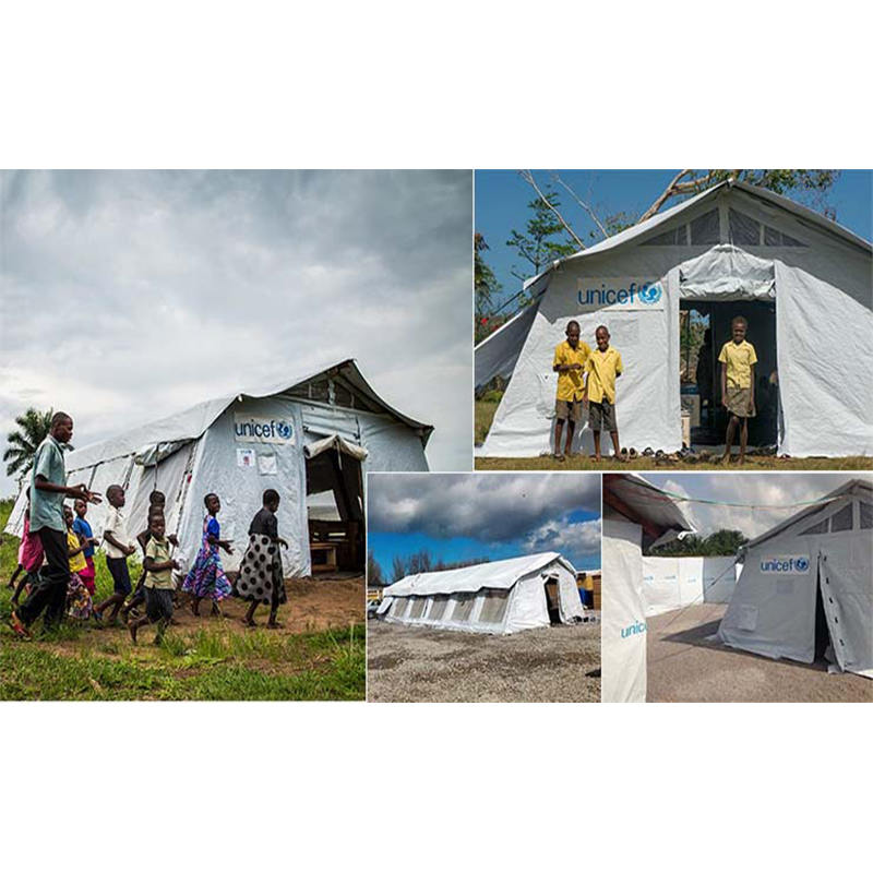 UNICEF standaard multifunctionele tenthubtent van 24 m² met goed ventilatiesysteem