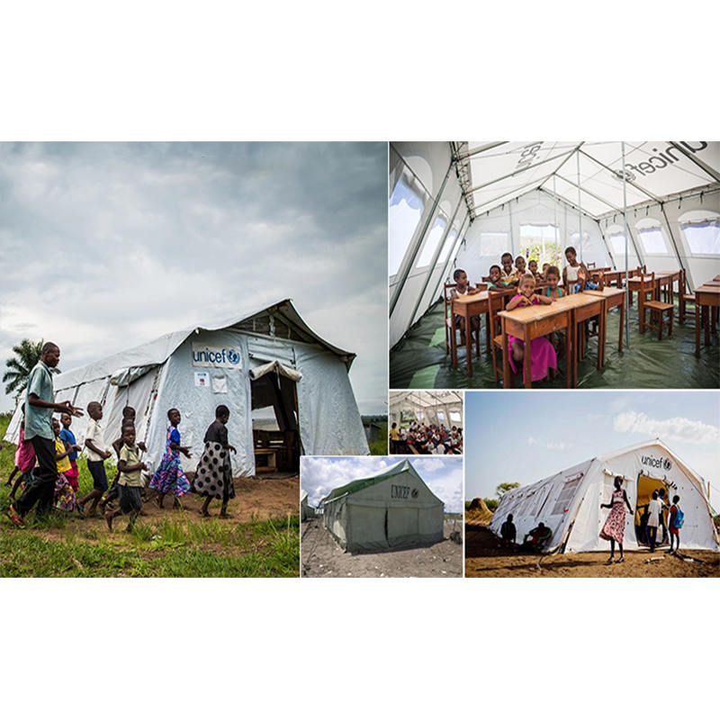 UNICEF standaard multifunctionele tenthubtent van 24 m² met goed ventilatiesysteem