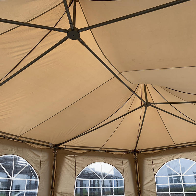 5x6,8m traditionele achthoekige pagode waterdichte PVC feestpaviljoen tuinhuisje tent