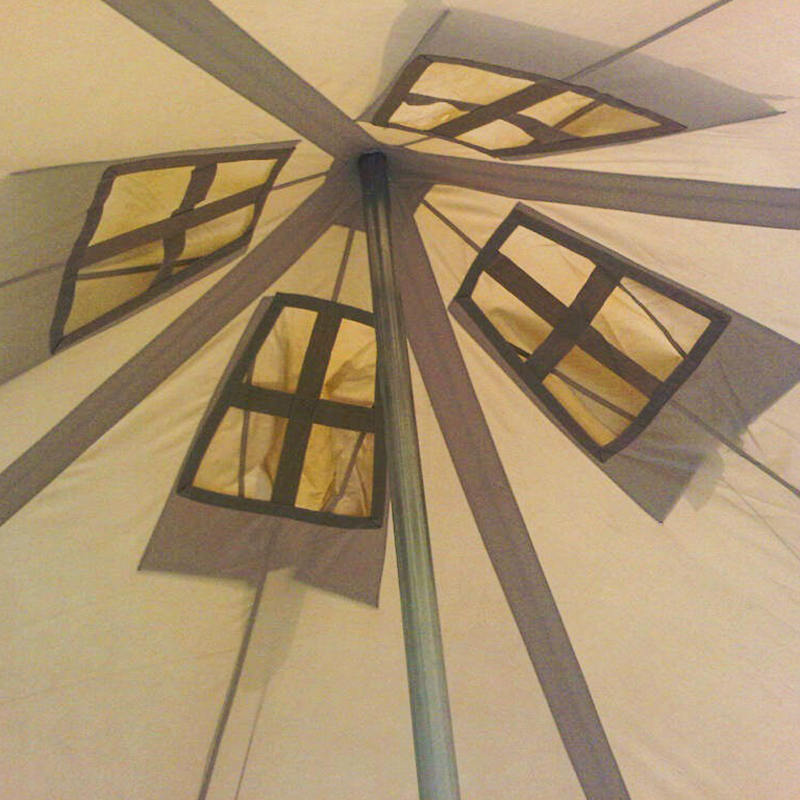 5x5m 8-12 persoons canvas legertent rampenbestrijdingstent