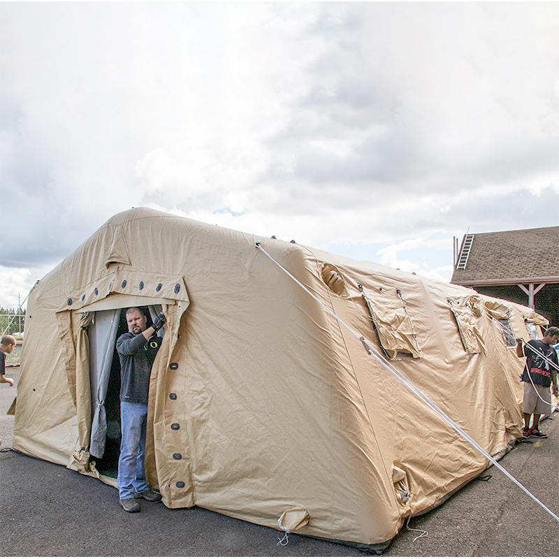 5,6 x 9,95 m multifunctionele, middelhoge, snelle inzet onderdak, opblaasbare tent met lage druk