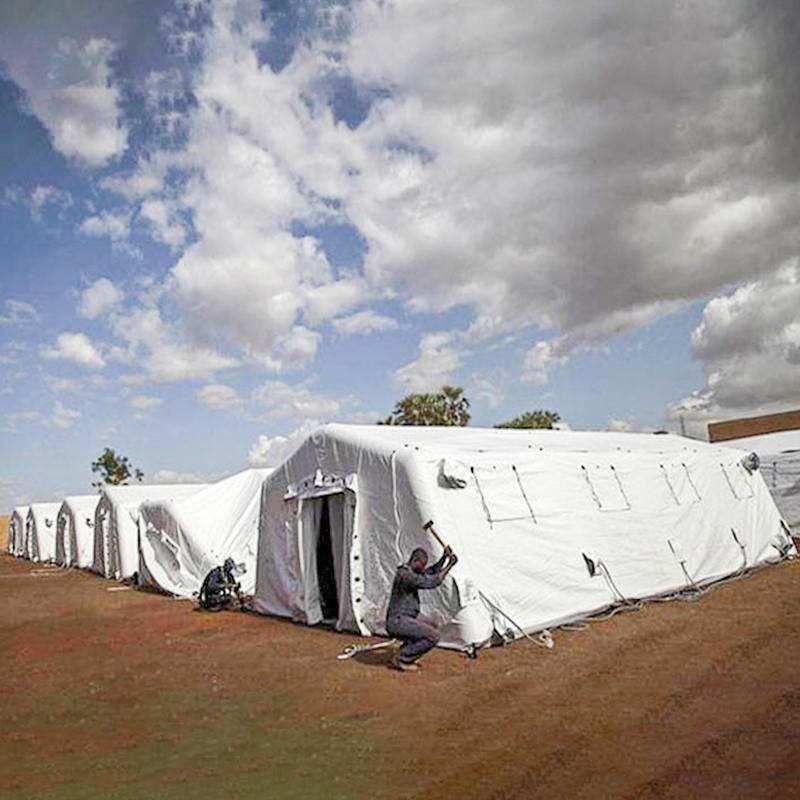 5,6 x 9,95 m multifunctionele, middelhoge, snelle inzet onderdak, opblaasbare tent met lage druk