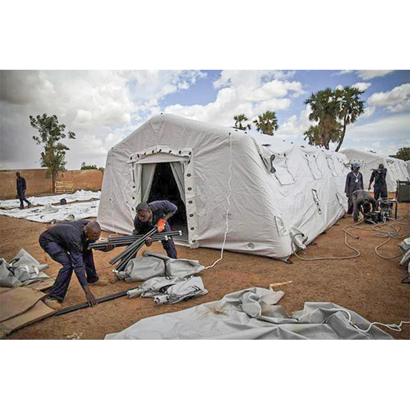 5,6 x 9,95 m multifunctionele, middelhoge, snelle inzet onderdak, opblaasbare tent met lage druk