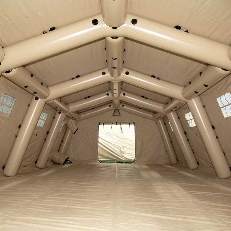 Lagedruk 5,6 x 12,35 m multifunctionele grote opblaasbare snel inzetbare luchtdichte tent