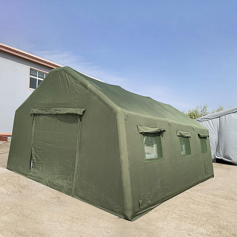 30 m² snel inzetbare opblaasbare tent van militair commando