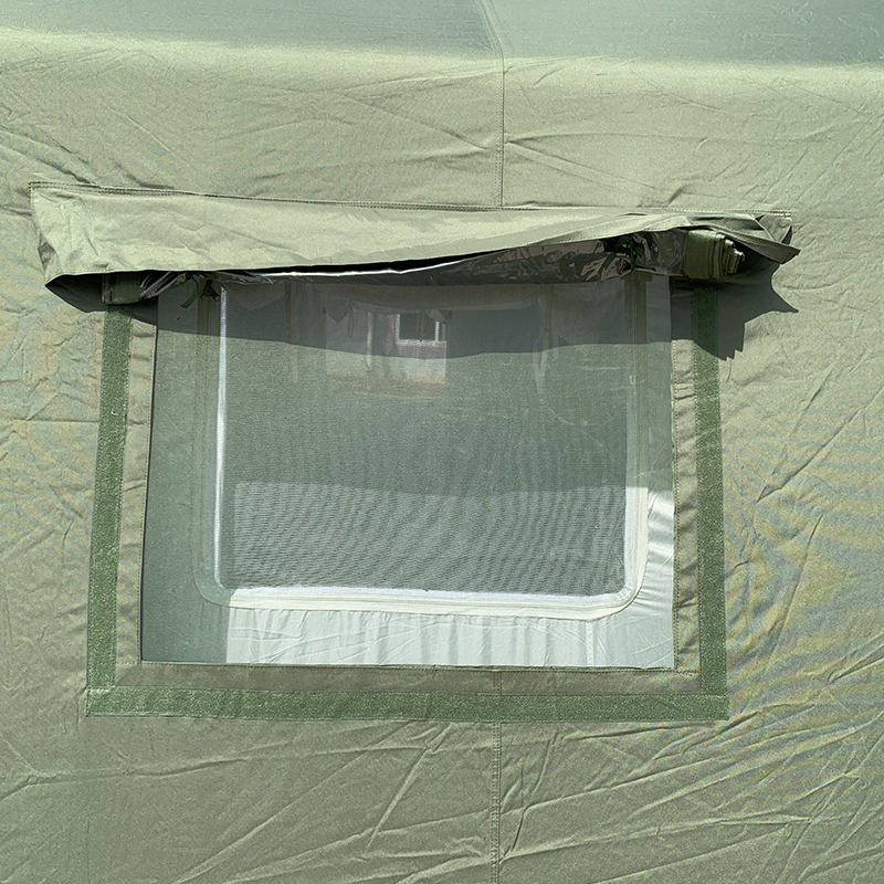 30 m² snel inzetbare opblaasbare tent van militair commando