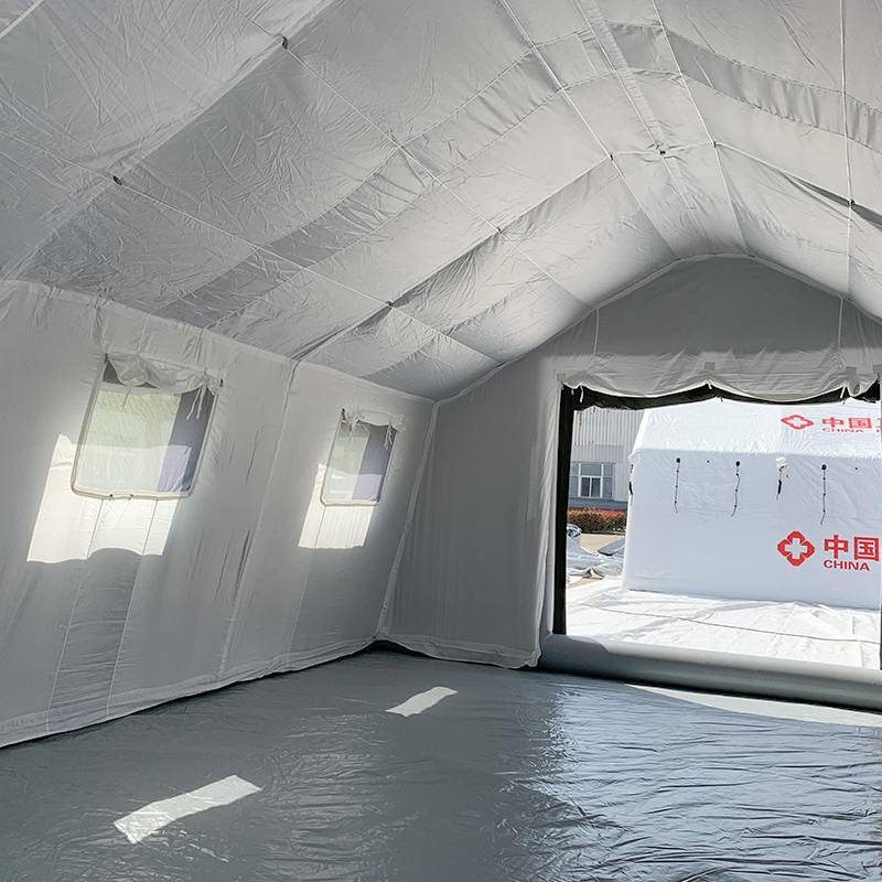 30 m² snel inzetbare opblaasbare tent van militair commando