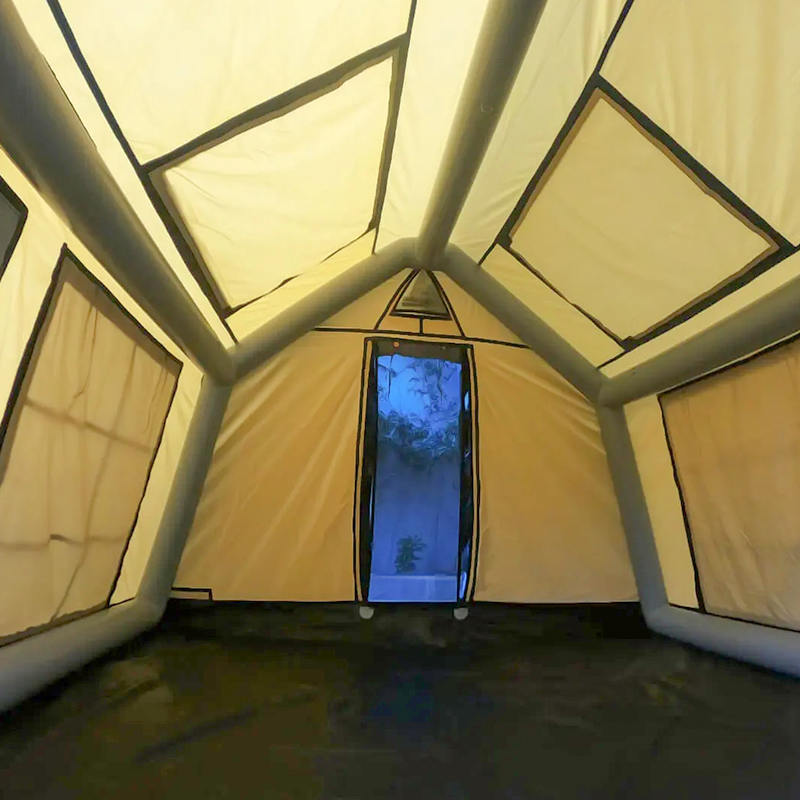 8-10 personen vier seizoenen glamour vuurvaste en antibacteriële opblaasbare kampeertent