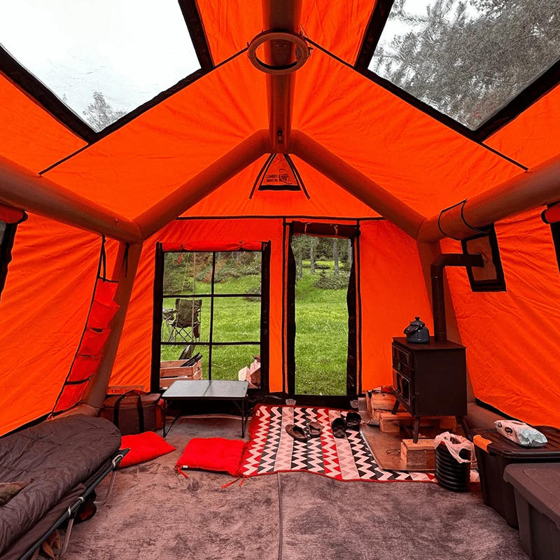 8-10 personen vier seizoenen glamour vuurvaste en antibacteriële opblaasbare kampeertent