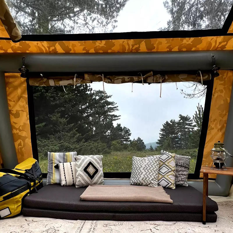 8-10 personen vier seizoenen panorama opblaasbare kampeertent