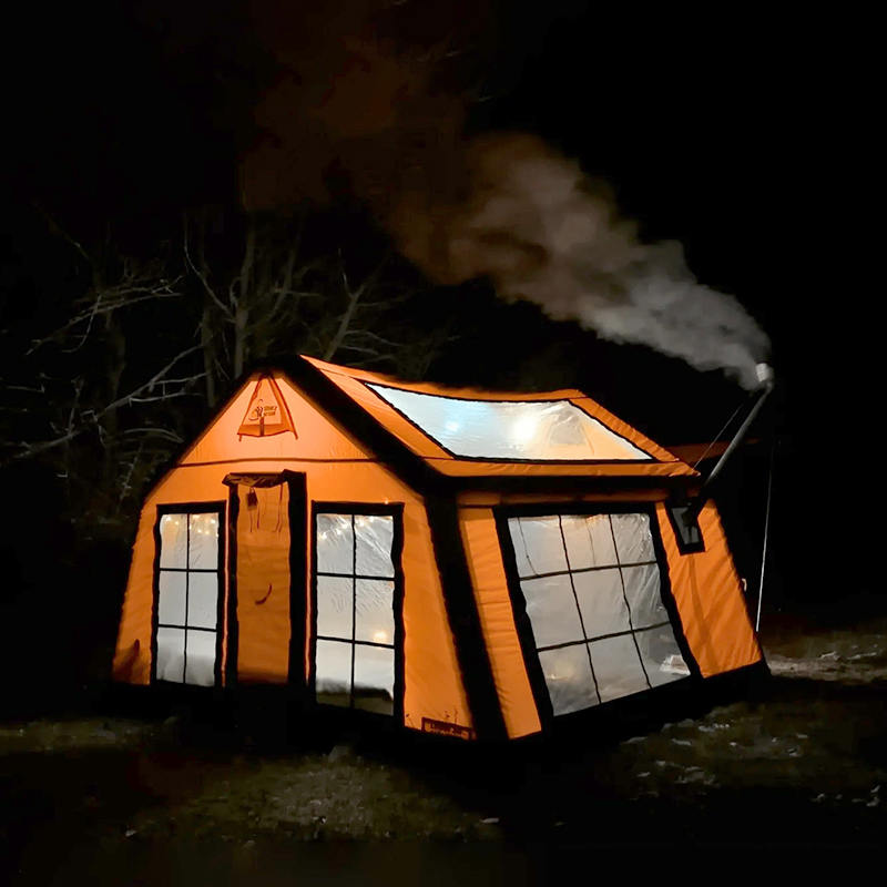 8-10 personen vier seizoenen panorama opblaasbare kampeertent