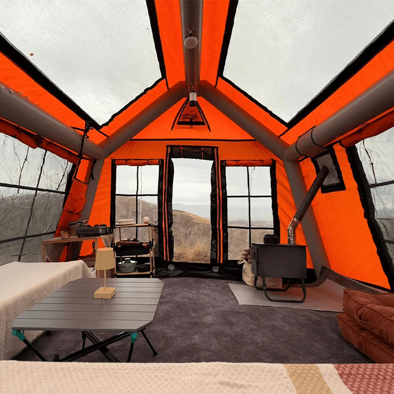 8-10 personen vier seizoenen panorama opblaasbare kampeertent