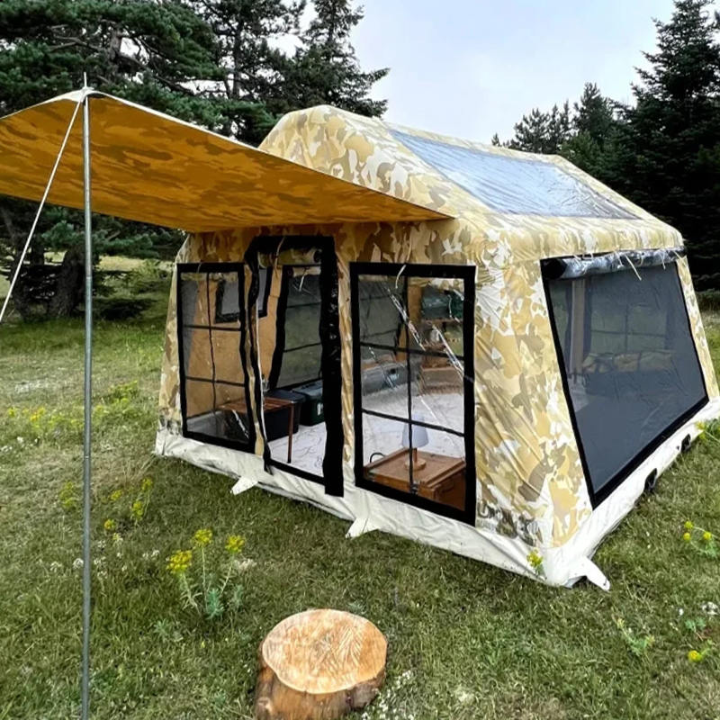 8-10 personen vier seizoenen panorama opblaasbare kampeertent