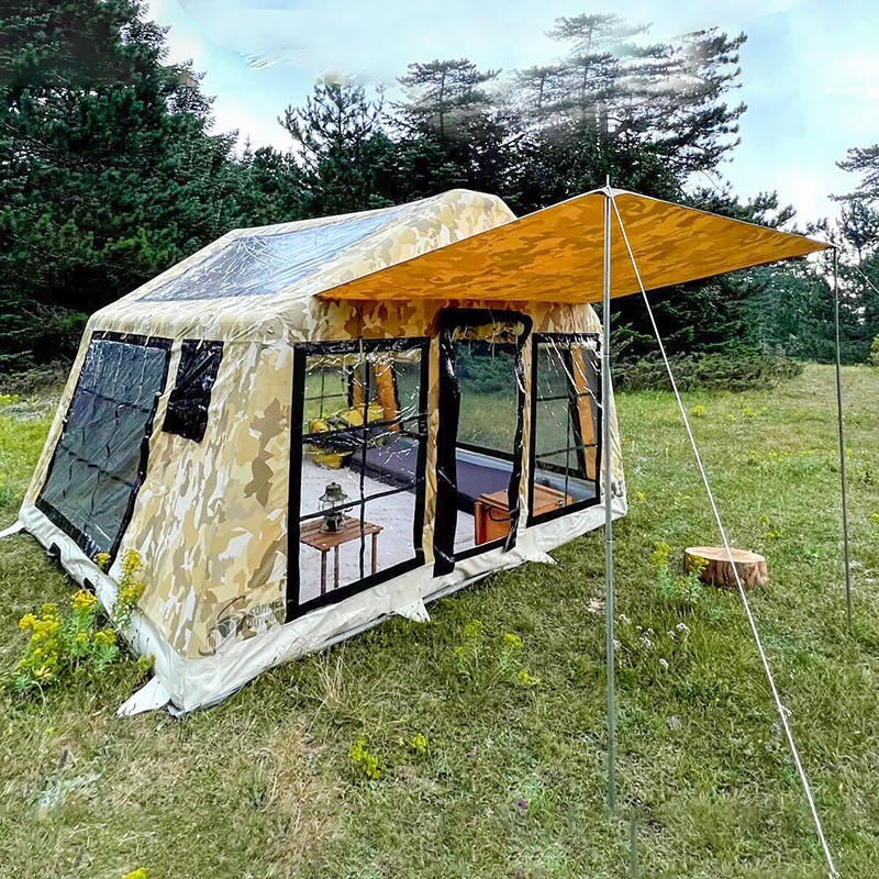 8-10 personen vier seizoenen panorama opblaasbare kampeertent