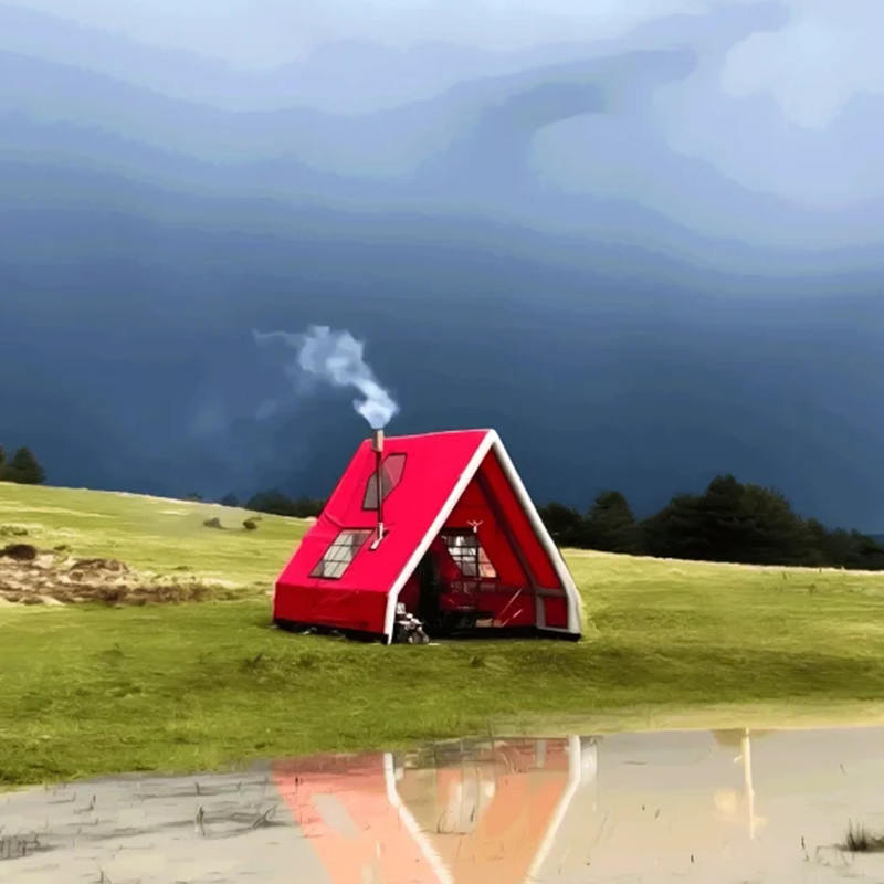 8-10 personen vier seizoenen waterdichte opblaasbare luchttent voor kamperen