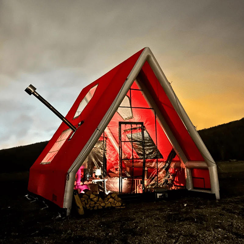 8-10 personen vier seizoenen waterdichte opblaasbare luchttent voor kamperen