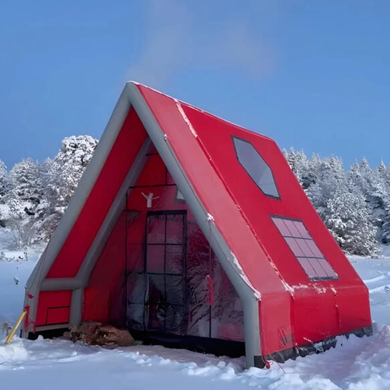 8-10 personen vier seizoenen waterdichte opblaasbare luchttent voor kamperen