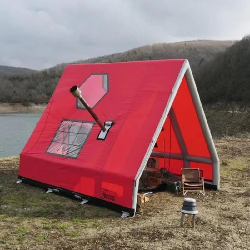 8-10 personen vier seizoenen waterdichte opblaasbare luchttent voor kamperen