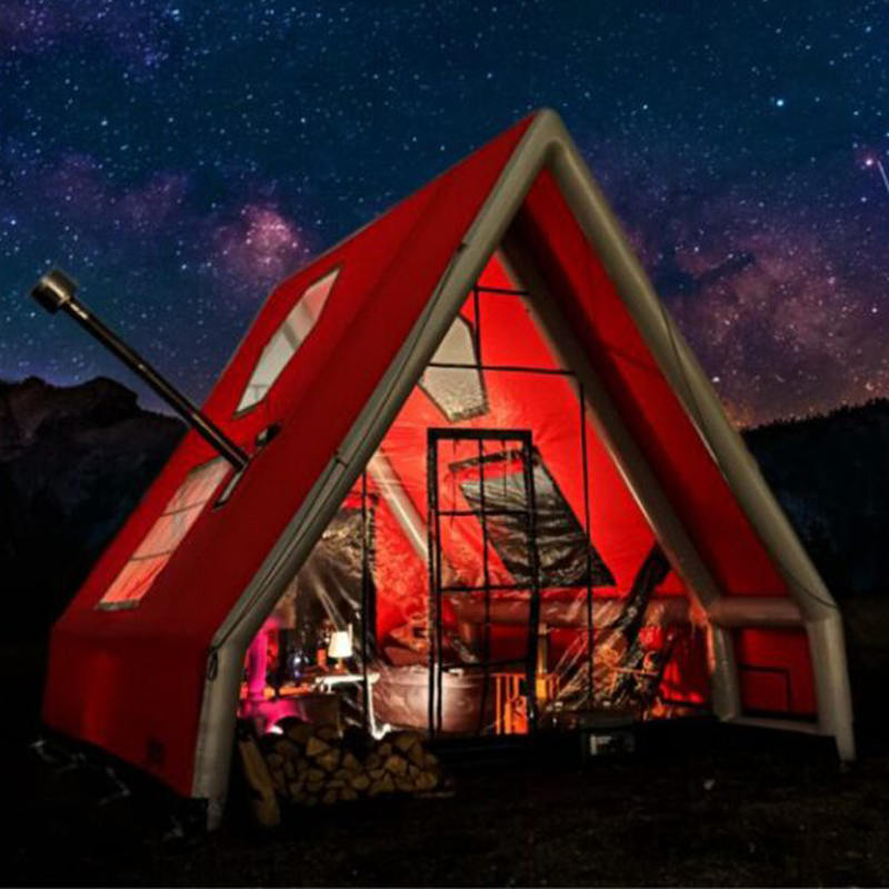 8-10 personen vier seizoenen waterdichte opblaasbare luchttent voor kamperen