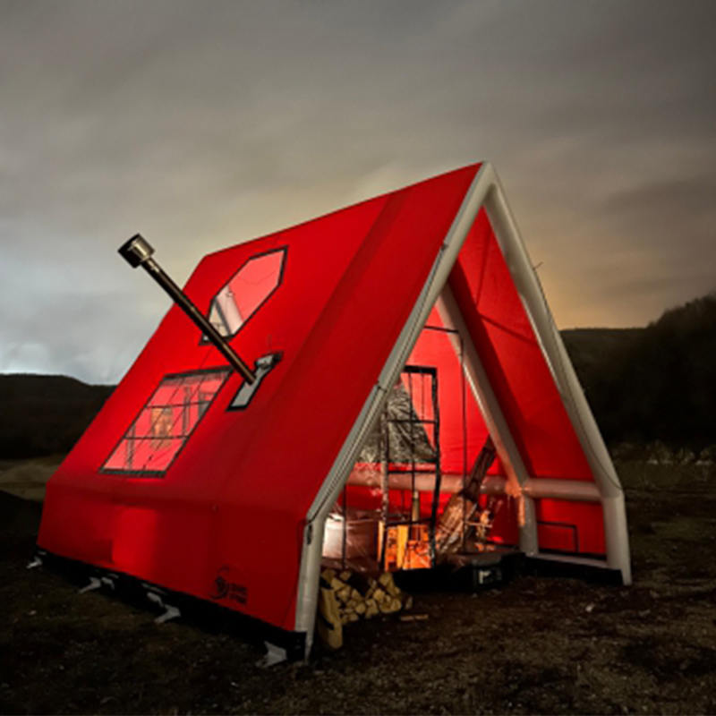 8-10 personen vier seizoenen waterdichte opblaasbare luchttent voor kamperen