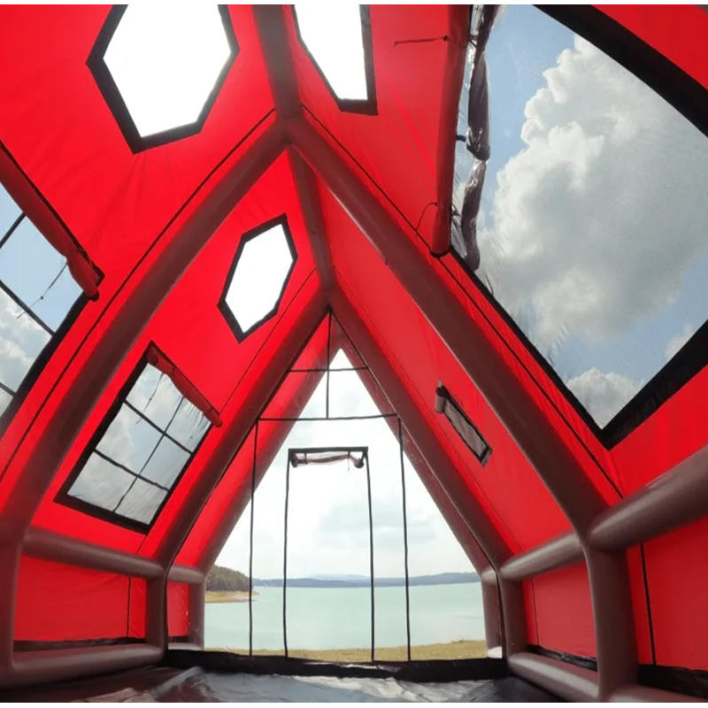 8-10 personen vier seizoenen waterdichte opblaasbare luchttent voor kamperen